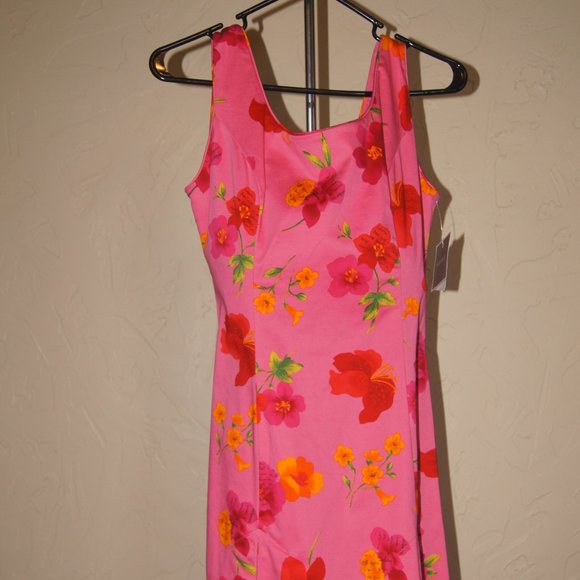 Sag Harbor Dresses & Skirts - Sag Harbor Pink Floral Print Cotton Dress